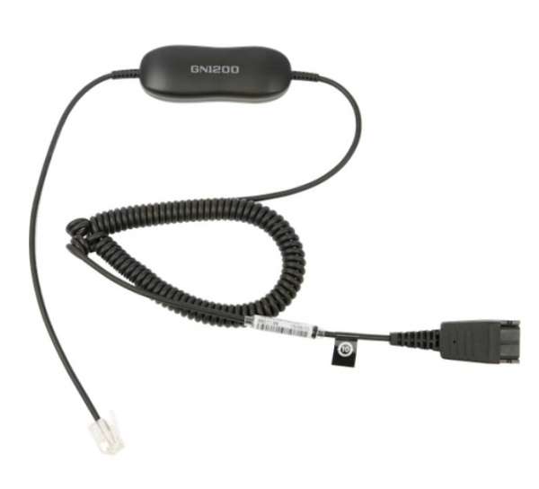 Jabra Smart Cord QD auf RJ9/10 spiral 0,7 - 2 Meter für alle gängigen Telefonapparate