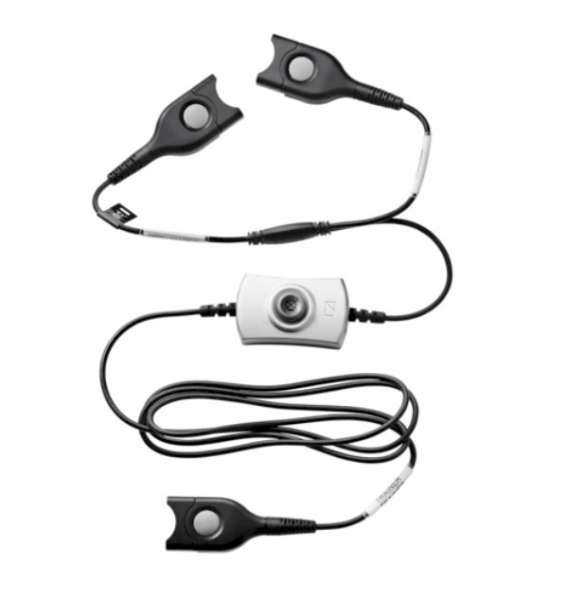EPOS ATC 2 Trainer Kabel QD auf 2x QD 2xhören und 2xsprechen mit Mute Schalter für den Trainer