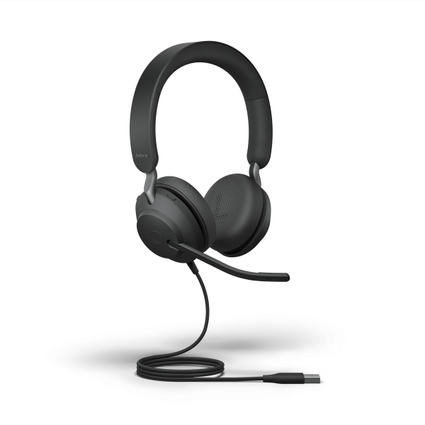 Jabra Evolve2 40 UC Duo USB-A Stereo NC Headset mit PNC, Busylight & CallControl