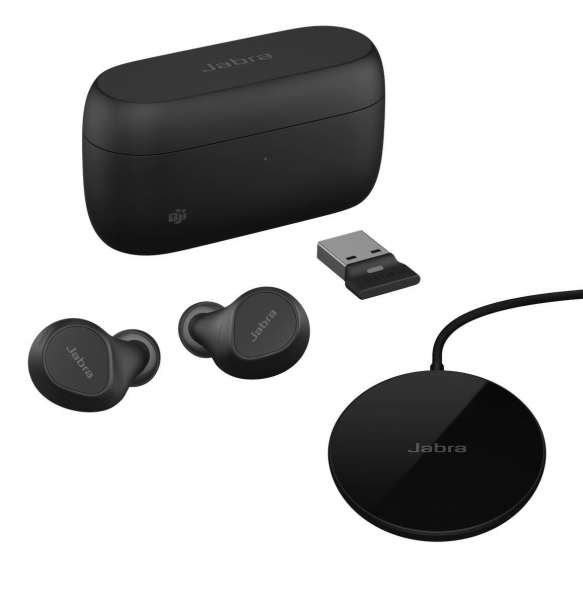 Jabra Evolve2 Buds MS Teams Ladepad Link380a ANC True Wireless Headset (L+R) inkl. Ladepad, Ladeetui