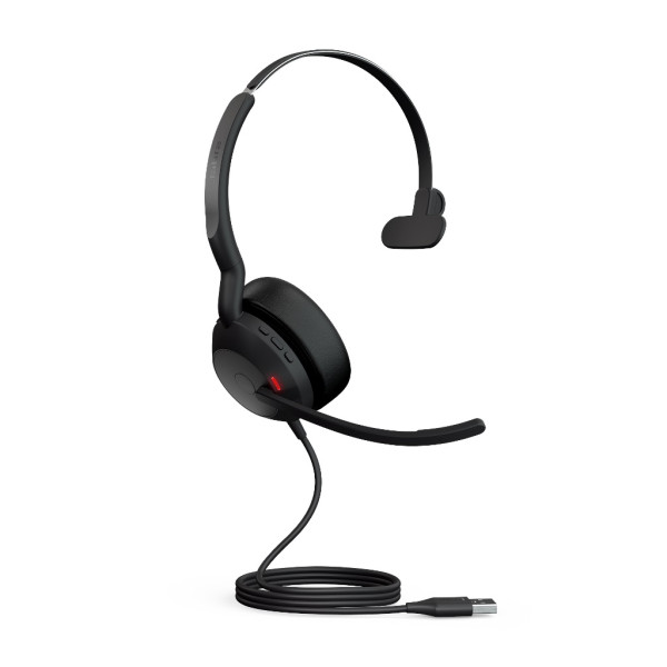 Jabra Evolve2 50 UC Mono USB-A Kabel & Bluetooth ANC Headset für UC