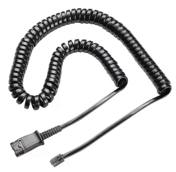 POLY U10 Anschlusskabel QD auf RJ10 spiral 0,5 - 2 Meter z.B. für Cisco