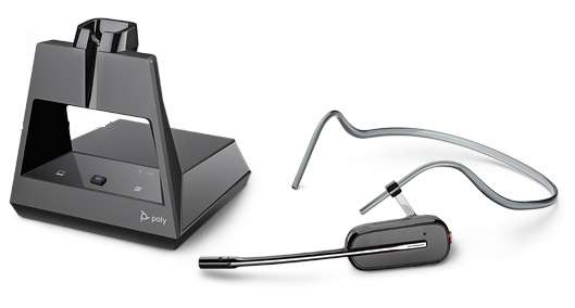 Poly Voyager 4245 Office USB-A 2-Way Base Konvertible Mono Bluetooth NC Headset für Festnetz, PC Sof