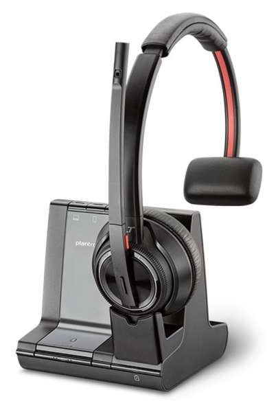 Poly Savi 8210-M Mono Office DECT NC Headset für Festnetz, PC Softphone und Mobiltelefon für Microso