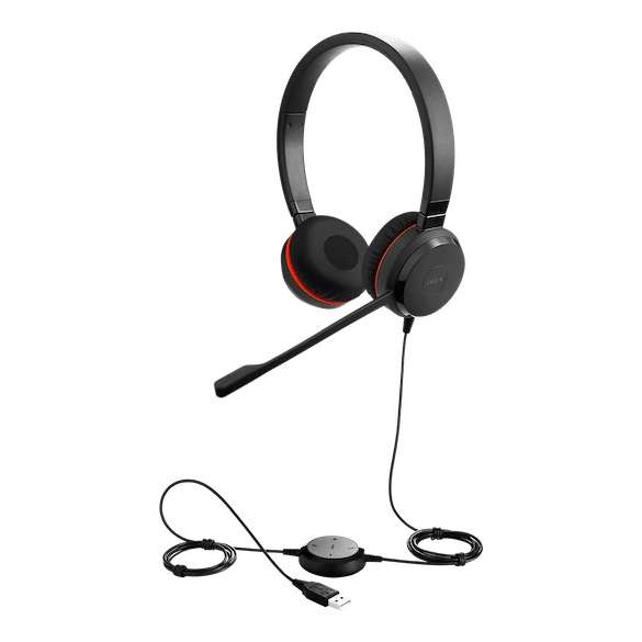 Jabra Evolve 30 II UC Duo USB & 3,5mm Klinke NC Headset mit CallControl