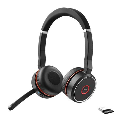 Jabra Evolve 75 SE Link380a MS Stand Duo ANC Bluetooth HS inkl. Ladestation & Link 380a Bluetooth US