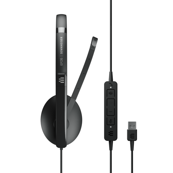 EPOS ADAPT 160T II USB-A Duo Teams/UC Headset inkl. In-Line Call Control für PC
