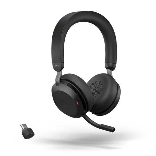 Jabra Evolve2 75 Link380c UC Stereo ANC Black Bluetooth NC Headset inkl. Link 380 USB-C UC BT Dongle