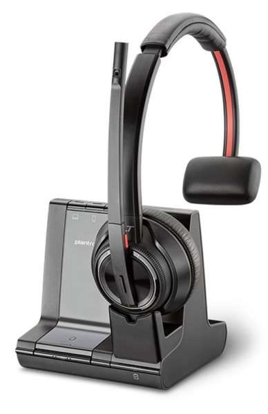 Poly Savi 8210 Mono Office DECT NC Headset für Festnetz, PC Softphone und Mobiltelefon