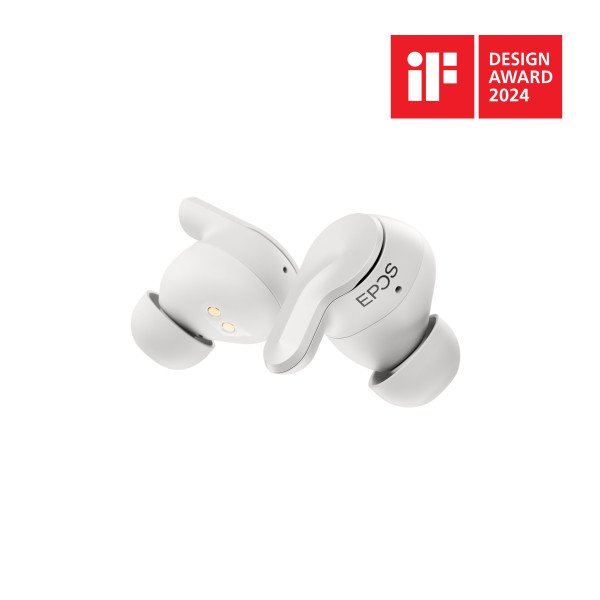 EPOS ADAPT E1 White IPX5 Hybrid ANC Bluetooth Earbuds inkl. Ladecase & USB-C Dongle
