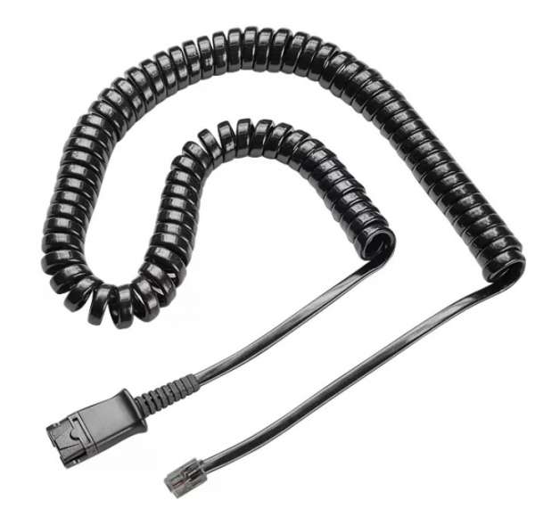 POLY U10P-S19 Anschlusskabel QD auf RJ10 spiral 0,5 - 2 Meter z.B. für OpenStage