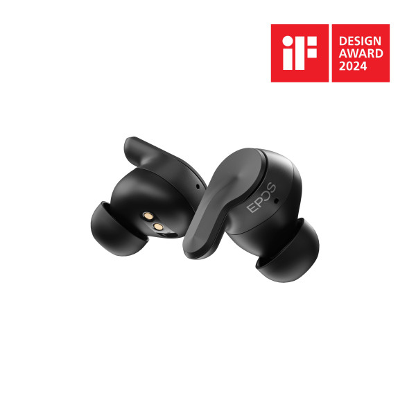 EPOS ADAPT E1 Black IPX5 Hybrid ANC Bluetooth Earbuds inkl. Ladecase & USB-C Dongle