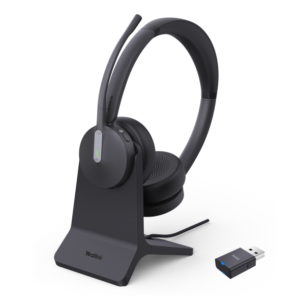 Yealink WH64 Hybrid Dual Stand Teams DECT/BT Headset inkl. Ladeständer & USB-A DECT Dongle