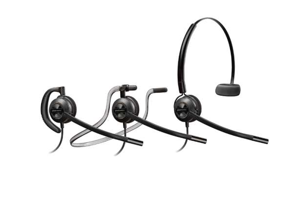 Poly EncorePro HW540 Konvertibl NC Headset mit Überkopfbügel, Nackenbügel, Ohrhaken