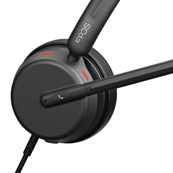 EPOS IMPACT 460 UC USB-C Stereo Headset inkl. USB-A Adapter & Smart Call Control am Headset
