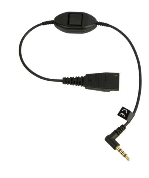 Jabra 103 Anschlusskabel QD zu 3,5mm Stereo Klinke für Alcatel S-Serie 8028s, 8058s, 8068s and 8078s
