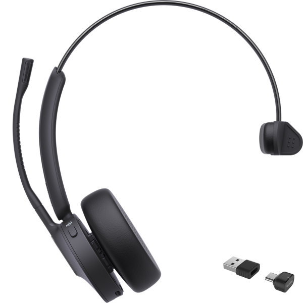 Yealink BH70 Mono Stand Teams USB-C/A Bluetooth Headset inkl. Ladeständer & BT51C USB-C Dongle