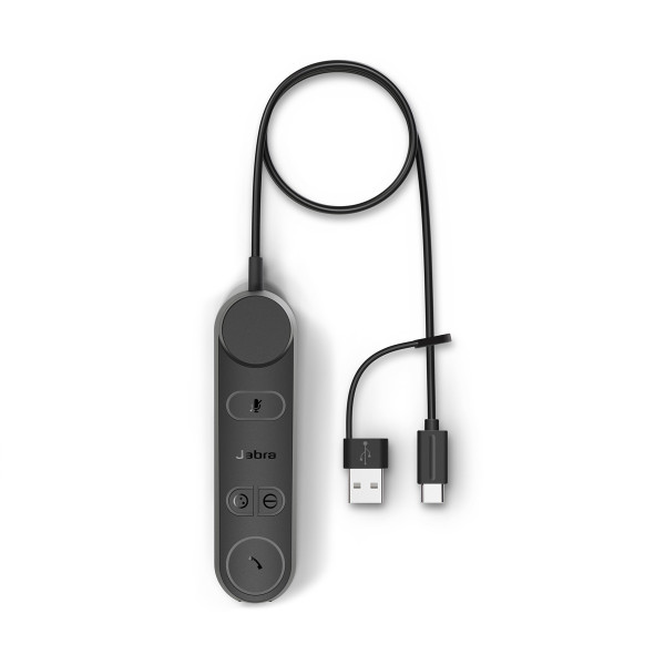Jabra Engage 50 II Link USB C/A UC mit USB-C auf USB-A Adapter