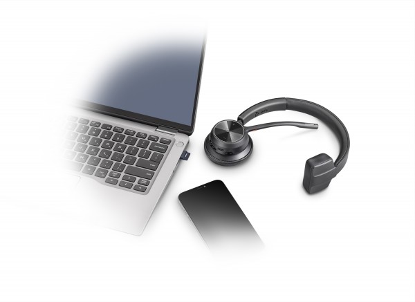 Poly Voyager 4310 UC Station USB-C Mono Bluetooth Headset inkl. Ladeschale & BT700 USB-C Dongle für