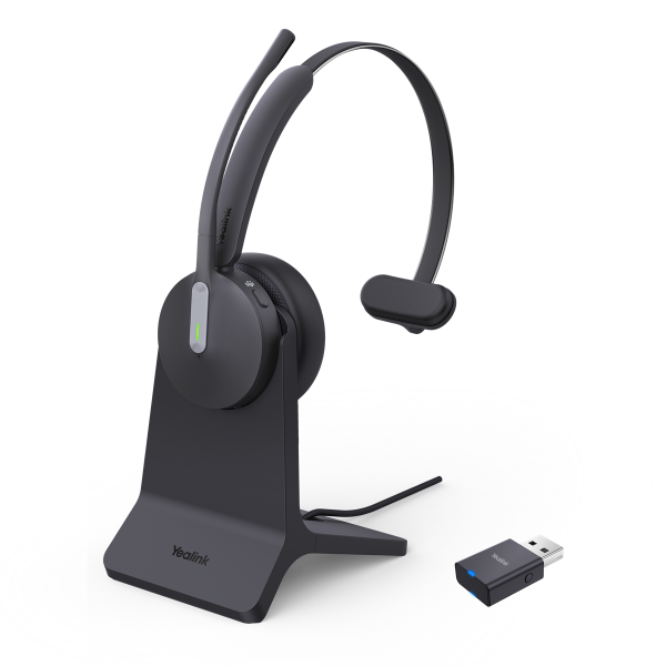 Yealink WH64 Hybrid Mono Stand Teams DECT/BT Headset inkl. Ladeständer & USB-A DECT Dongle