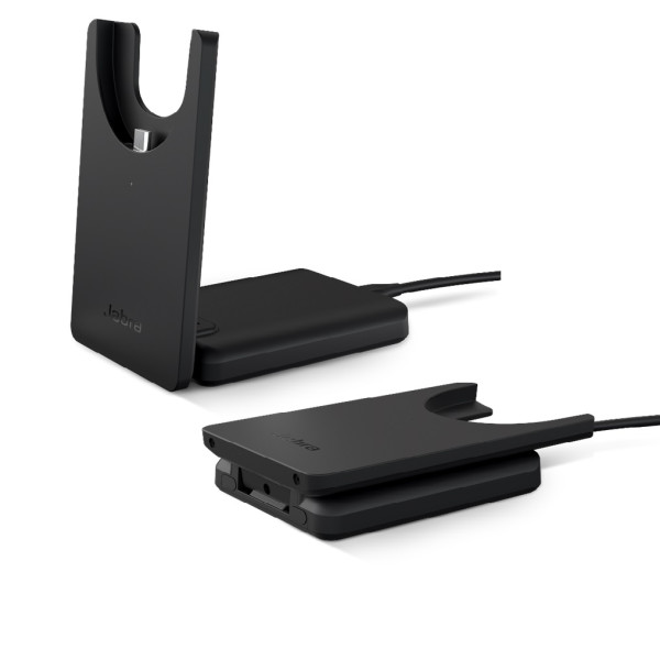 Jabra Evolve2 55 Stand Link380a MS Stereo Bluetooth ANC Headset inkl. Ladestation & Link380a USB-A B