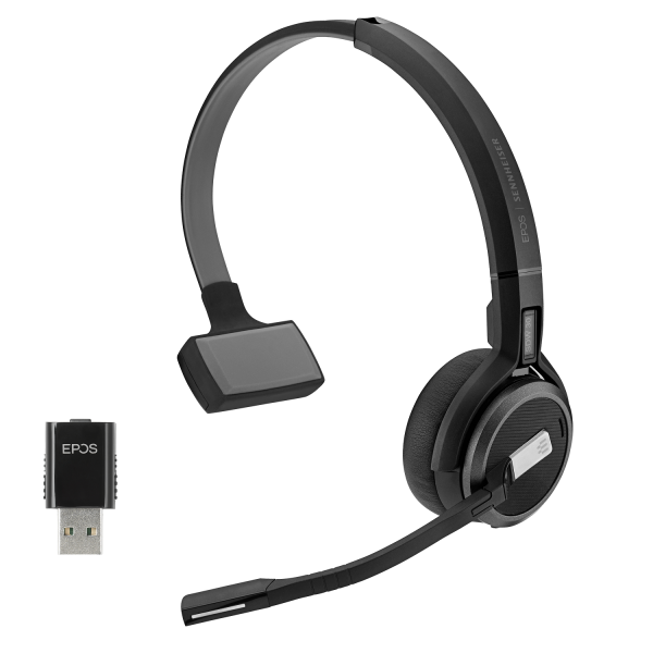 EPOS IMPACT SDW 5031 Mono DECT Headset inkl. D1 USB DECT Dongle, USB-A Ladekabel und Tasche