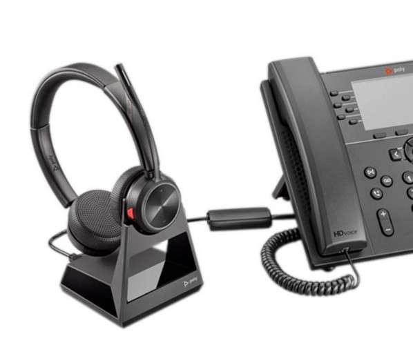 Poly Savi 7220 Duo Office DECT NC Headset für Festnetz