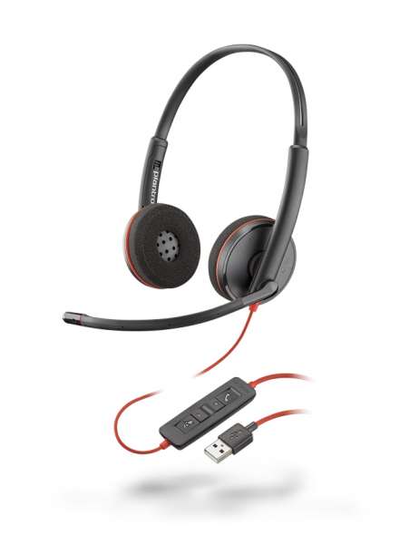 Poly Blackwire C3220 USB-A Duo NC Headset mit CallControl für UC/Microsoft