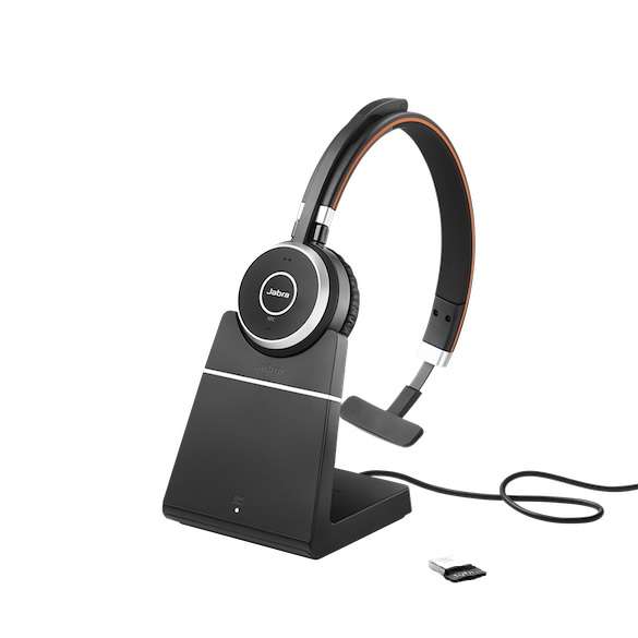 Jabra Evolve 65 SE Link380a UC Stand Mono Bluetooth HS inkl. Ladestation & Link 380a Bluetooth USB-A
