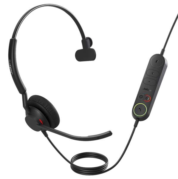 Jabra Engage 40 Mono USB-A UC Inline Link Headset mit USB-A Stecker