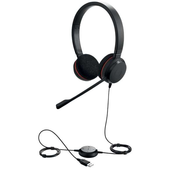 Jabra Evolve 20 UC Duo USB NC Headset mit CallControl