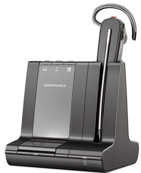 Poly Savi 8240 Konvertible Office DECT NC Headset für Festnetz, PC Softphone und Mobiltelefon
