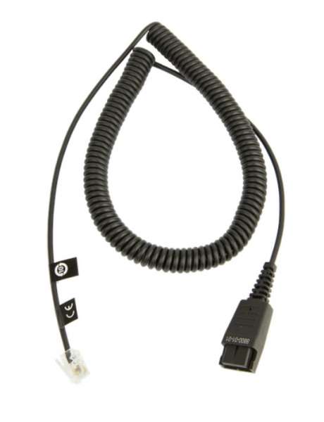 Jabra 01-01 Anschlusskabel QD auf RJ10 spiral 0,5 - 2 Meter z.B. für Siemens