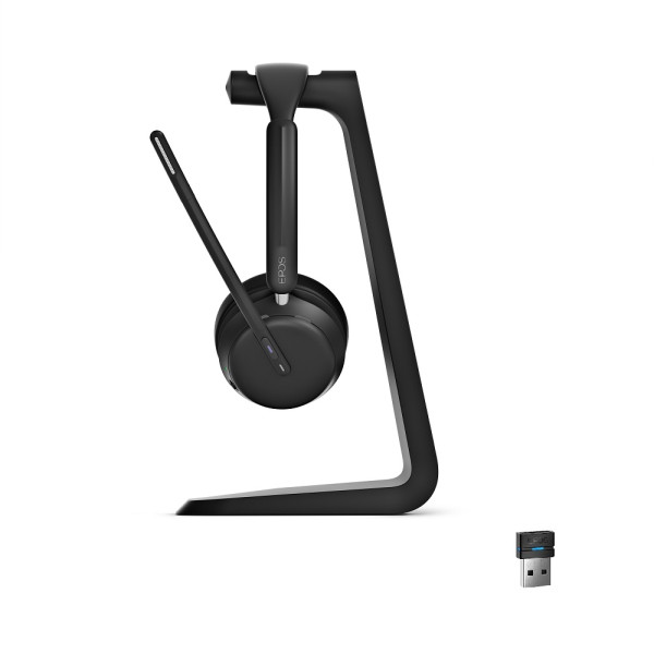 EPOS IMPACT 1061T Stand Teams Stereo Bluetooth Headset mit CH 40 Ladestation & BTD 800 USB-A Bluetoo